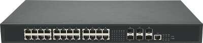 Управляемый коммутатор L3 NIKOMAX, Stack, 24*1/2.5 Гбит/с BaseT, 6*1/10Гбит/с SFP+, 1*блок питания