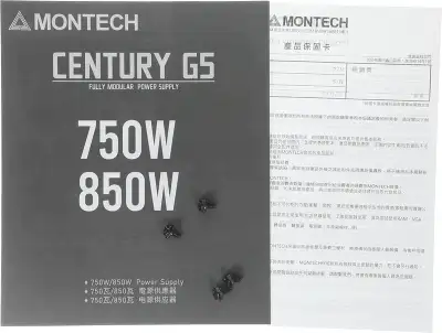 Блок питания Montech ATX 750W CENTURY GOLD G5 80+ gold (20+4pin) APFC 120mm fan 10xSATA Cab Manag RTL