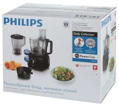 Кухонный комбайн Philips Daily HR7629/90, черный