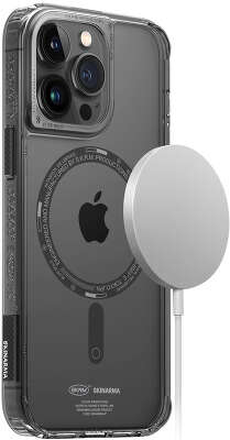 Чехол для iPhone 14 Pro SKINARMA SAIDO Smoke (MagSafe) [SK-IP14P-SDOMS-SMK]