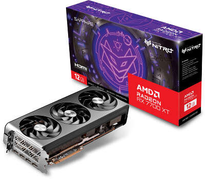 Видеокарта Sapphire AMD Radeon RX 7700 XT NITRO+ Gaming OC 12Gb DDR6 PCI-E 2HDMI, 2DP