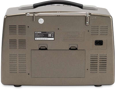 Радиоприемник настольный Hyundai H-PSR156 коричневый USB SD/microSD