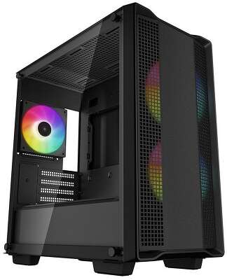 Корпус MiniTower Deepcool CC360 ARGB black (mATX, без БП, ARGB, USB3.0 Type-A+USB2.0 Type-A) (R-CC360-BKAPM3-G-1)