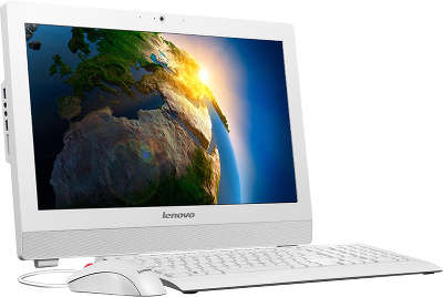 Моноблок Lenovo S200z 19.5" HD+ P J3710/4/500/HDG/WF/BT/CAM/W10H/Kb+Mouse, белый
