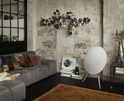Акустическая система Bang & Olufsen BeoPlay A9 (2nd gen.), белая, ножки - клён