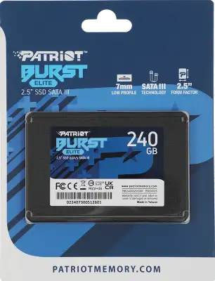 Накопитель SSD Patriot SATA-III 240GB PBE240GS25SSDR Burst Elite 2.5"