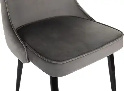 Стул для дома Бюрократ CH-K4 т.серый Holland 18 металл черный на ножках (CH-K4_1/HL18)