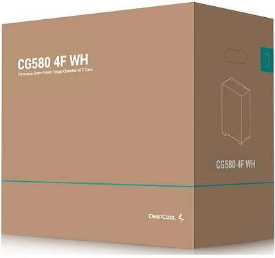 Корпус Mid-Tower Deepcool CG580 4F White (ATX, без БП, 2*USB3.0 Type-A+USB3.2 Type-C) (R-CG580-WHADA4-G-1)