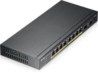 Коммутатор Zyxel GS1100-10HP GS1100-10HP-EU0101F 10G 2SFP 8PoE 130W неуправляемый