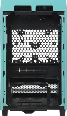 Корпус Thermaltake The Tower 100 Turquoise голубой без БП miniITX 1x120mm 3x140mm 2xUSB3.0 audio bott PSU