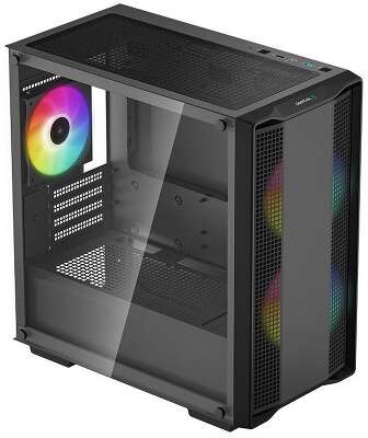 Корпус MiniTower Deepcool CC360 ARGB black (mATX, без БП, ARGB, USB3.0 Type-A+USB2.0 Type-A) (R-CC360-BKAPM3-G-1)