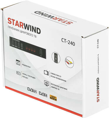 Ресивер DVB-T2 Starwind CT-240 черный