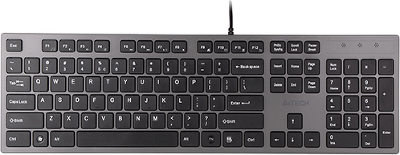 Клавиатура A4Tech KV-300H серый/черный USB slim