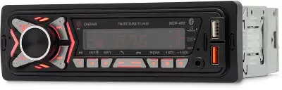 Автомагнитола Digma MCP-455 1DIN 4x50Вт v5.0 USB 2.0 AUX 4 ПДУ