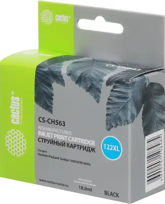 Картридж струйный Cactus CS-CH563 №122XL черный (18мл) для HP DJ 1050/2050/2050s с чипом