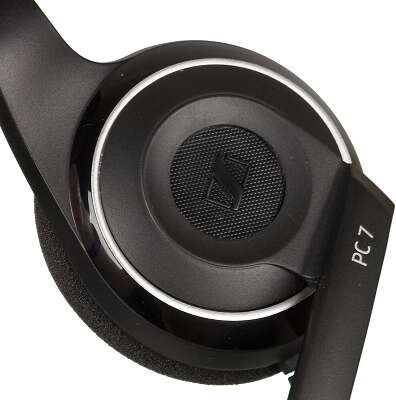Наушники с микрофоном Sennheiser PC 7 черный 2м накладные USB оголовье (504196)