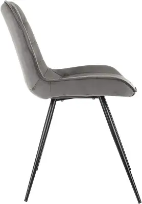 Стул для дома Бюрократ CH-K2_2 комплект 2шт т.серый Holland 18 металл черный на ножках (CH-K2_1/HL18_2)