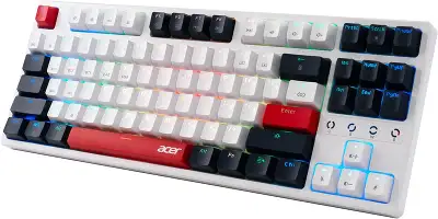 Клавиатура Acer OKR302 механическая белый USB беспроводная BT/Radio Multimedia for gamer для ноутбука LED (ZL.KBDEE.016)