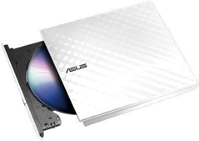 Привод DVD±RW Asus DL Slim White внешний (Karim Rashid collection) USB 2.0 (SDRW-08D2S-U)