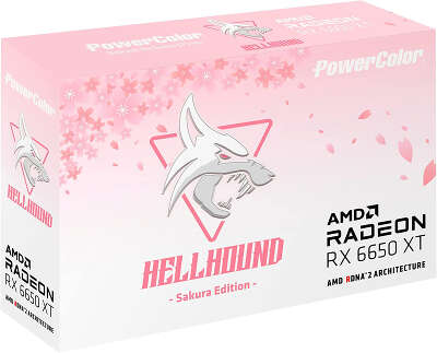 Видеокарта PowerColor AMD Radeon RX 6650 XT Hellhound Sakura ОС 8Gb DDR6 PCI-E HDMI, 3DP