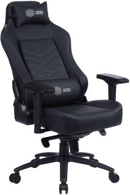 Кресло игровое Cactus CS-CHR-0112BL-M с вибромассажем черный экокожа с подголов. крестов. черный