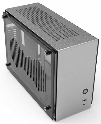 корпус ZALMAN M2 MINI, MITX, ALUMINIUM, SILVER, WINDOWx2, RISER CARD, 2x3.5", 3x2.5", 1xUSB3.0, 1xUSB3.1 TYPE-C, TOP 1x80mm