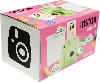 Подарочный набор FujiFilm INSTAX MINI 9 Lime Green + пленка 10 кадров + фотоальбом