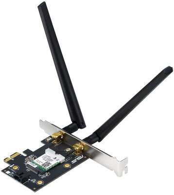Адаптер беспроводной связи (Wi-Fi) ASUS PCE-AX1800 WiFi 6 Bluetooth 5.2 1201Mbps+574Mbps 5GHz/2.4GHz (90IG07A0-MO0B00) (463849)