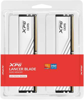 Набор памяти DDR5 DIMM 2*32Gb DDR6000 ADATA XPG Lancer Blade White (AX5U6000C3032G-DTLABWH)