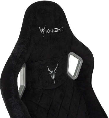 Кресло игровое Knight Outrider черный Light-20 с подголов. крестов. металл