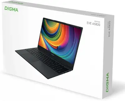 Ноутбук Digma EVE A5820 Ryzen 3 3200U 16Gb SSD512Gb AMD Radeon Graphics 15.6" IPS FHD (1920x1080) Windows 11 Pro black WiFi BT Cam 4500mAh (DN15R3-ADXW01)