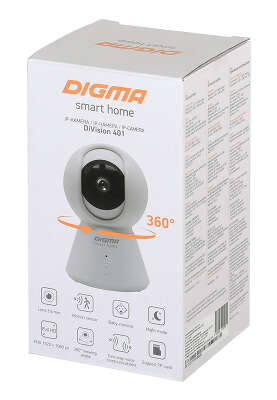 Видеокамера IP Digma DiVision 401 2.8-2.8мм цветная корп.:белый/черный