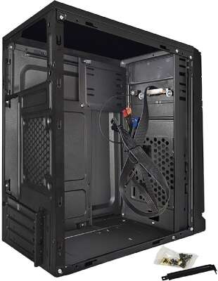 Exegate EX283057RUS Корпус Minitower ExeGate BAA-106 Black, mATX, <AAA350, 80mm>, 2*USB, Audio