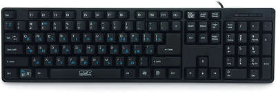 Клавиатура USB CBR KB 108, чёрная + перекл. языка 1 кнопкой