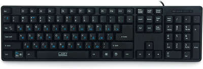 Клавиатура USB CBR KB 108, чёрная + перекл. языка 1 кнопкой