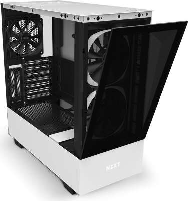 Корпус NZXT H510 Elite White/black, белый, ATX, Без БП (CA-H510E-W1)