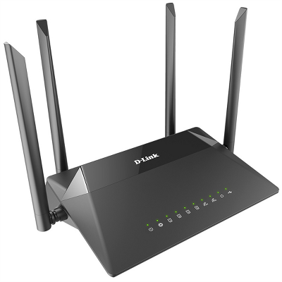 Роутер D-Link Беспроводной двухдиапазонный маршрутизатор AC1300 Wave 2, 1x1000Base-T WAN, 4x1000Base-T LAN, 1хUSB, 3G/LTE, 4 внешние несъемные антенны 5 дБи
