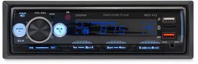 Автомагнитола Digma MCP-413 1DIN 4x45Вт v5.0 USB 2.0 AUX 4 ПДУ