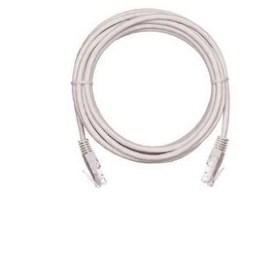 Коммутационный шнур NETLAN U/UTP 4 пары, Кат.5е (Класс D), 100МГц, 2хRJ45/8P8C, T568B, заливной, многожильный, BC (чистая медь), PVC нг(B), серый, 0,5м, уп-ка 10шт.