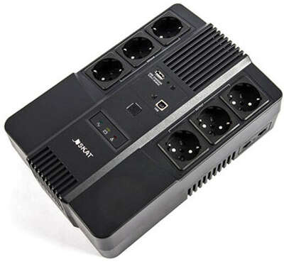 8998 SKAT-UPS 600 AI ИБП 220В 600ВА 360 Вт 1АКБ 9Ач внутр. меандр. стаб-ция напр-я. 6 выходов