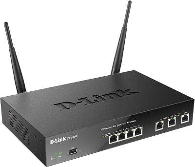 Сетевой экран D-Link DSR-500AC AC1200 10/100/1000BASE-TX черный