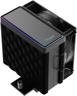 Кулер для процессора Ocypus Gamma A40 BK ARGB, 100mm ARGB FAN, Top ARGB Panel, 4 HEAT PIPES, 4-PIN PWM, 600-2400 RPM, 29DBA, HYDRO BEARING, LGA115X/1200/1700/18XX, AM4/AM5