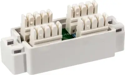 Адаптер Lanmaster TWT-CN110STP5E проходн.Dual IDC кат.5E STP