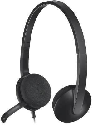 Гарнитура Logitech H340 |981-000475| черная, USB, поворотный микрофон, кабель 1.8м
