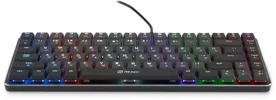 Клавиатура Оклик K615X механическая серый/серебристый USB slim Multimedia for gamer LED (1934413)