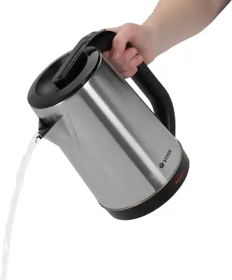 Чайник электрический Vitek VT-1139 1.8л. 2200Вт сталь/черный корпус: нерж.сталь