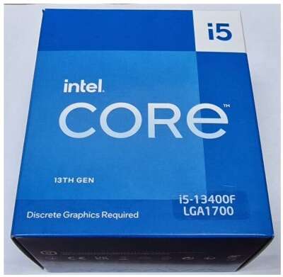 Процессор Intel Core i5-13400F Raptor Lake, 10C/16T, (2.5GHz) LGA1700 BOX