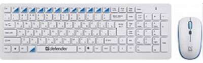 Defender Клавиатура + мышь Skyline 895  Nano W White USB [45895] {2.4ГГц, беспроводная}