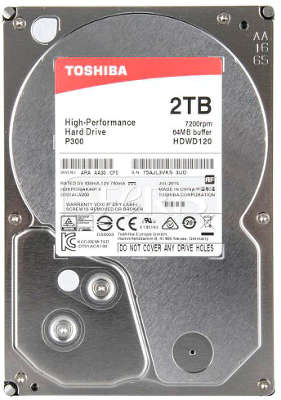 Жесткий диск Toshiba SATA-III 2Tb HDWD120EZSTA P300 (7200rpm) 64Mb 3.5"