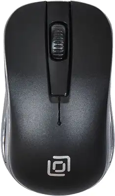 Мышь Оклик 445MW черный оптическая 1600dpi беспров. USB 3but (945817)